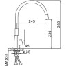 Смеситель для кухни FRAP H58 F4458 с гибким изливом белый/хром