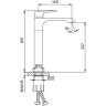 Смеситель для раковины FRAP H71-6 F1071-26 черный матовый